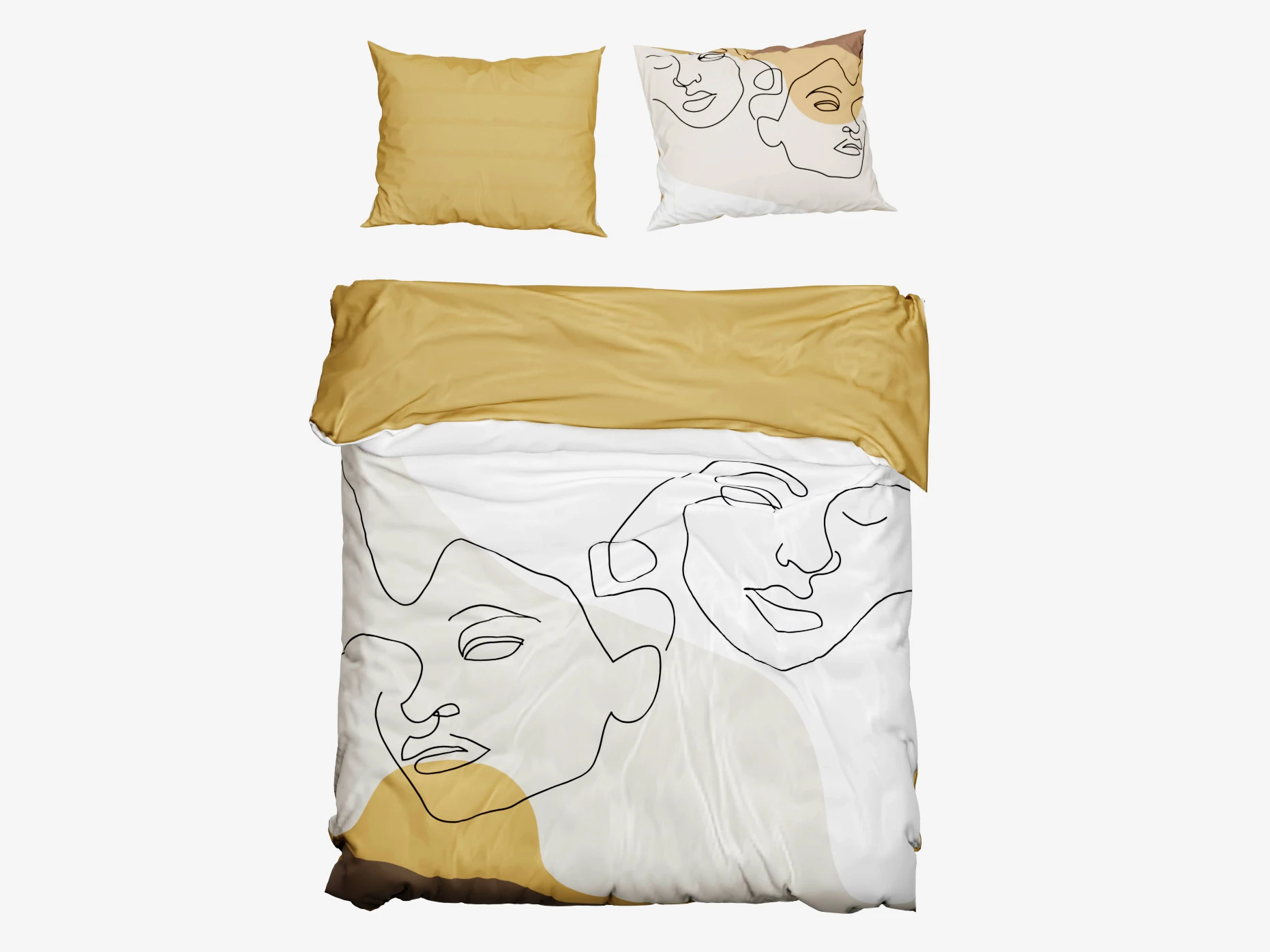 1 Satin sängkläder 200x200 cm + 80x80 cm (3 delar)